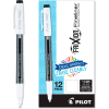 Pilot® FriXion Erasable Stick Marker Pen, 0.6 mm, Black Ink/Barrel, Dozen