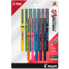 Pilot® Precise V5 Stick Roller Ball Pen, Fine 0.5mm, Assorted Ink/Barrel, Dozen
