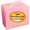 Smead® File Folders, 1/3 Cut, Reinforced Top Tab, Letter, Pink, 100/Box