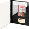 Smead® Clear Front Poly Report Cover With Tang Fasteners, 8-1/2 x 11, Black, 5/Pack