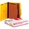 Universal® Pressboard Classification Folders, Letter, Six-Section, Yellow, 10/Box