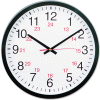Universal 24-Hour Round Wall Clock, 12 3/4", Black