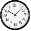 Universal Indoor/Outdoor Clock, 13-1/2", Black