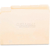 Universal® File Folders, 1/5 Cut Assorted, One-Ply Top Tab, Letter, Manila, 100/Box