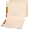 Universal® End Tab Folders, Two Fasteners, Letter, Manila, 50/Box