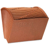 Universal® Leather-Like Expanding File, Open Top, 12 x 10, 1-31, Letter, Redrope