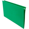 Universal® Hanging File Folders, 1/5 Tab, 11 Point Stock, Legal, Green, 25/Box