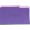 Universal® Recycled Interior File Folders, 1/3 Cut Top Tab, Legal, Violet, 100/Box