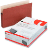 Universal® 5-1/4" Expansion File Pockets, Straight, Legal, Redrope/Manila, 10/Box