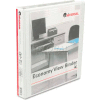 Universal® Round Ring Economy Vinyl View Binder, 1" Capacity, White