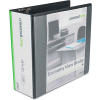 Universal® Economy D-Ring Vinyl View Binder, 4" Capacity, Black