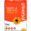 Copy Paper - Universal&#174; UNV21200 - White - 8-1/2 x 11 - 20 lb. - 5000 Sheets/Carton