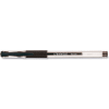Universal™ Comfort Grip Stick Gel Pen, Fine 0.5mm, Black Ink, Clear Barrel, Dozen