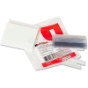 Universal Hanging File Folder Plastic Index Tabs, 1/3 Tab Cut, 3 1/2" Tab, Clear, 25/Pack