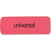 Universal® Bevel Block Erasers, Rectangular, Small, Pink, Elastomer, 20/Pack
