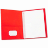 Universal Two-Pocket Portfolios w/Tang Fasteners, 11 x 8-1/2, Red, 25/Box