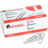 Universal® Paper Clips, Smooth Finish, No. 1, Silver, 1000/Pack