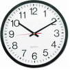 Universal® Classic Round Wall Clock, 12.63" Overall Diameter, Black Case, 1 AA