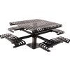 UltraPlay® 46" Kensington Square Slat Picnic Table, Surface Mount, Black