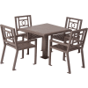 UltraPlay 36" Square Huntington Table w/ 4 Chairs, Spartan Bronze