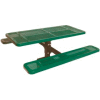 6' Single Pedestal Table, Surface Mount, Perforated 72"W x 70"D - Green