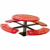 46" Single Pedestal Round Table, Surface Mount, Perforated 82"W x 82"D - Red