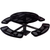 46" Single Pedestal Round Table, Surface Mount, Expanded Metal 82"W x 82"D - Black