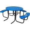 46" ADA Round Table, Perforated, Blue