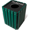 UltraPlay 20 Gallon Brown Recycle Trash Receptacle w/Lid, Trash - TRSQ-20-BRN-T