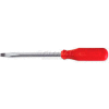 Urrea Red Handled Screwdriver, 9804R, Slotted Tip, 7-15/16"L, 4" X 1/4" Square Shank