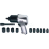 Urrea Extra Heavy Duty Twin Hammer Pistol Grip Impact Wrench Set UP731KM, 1/2" Drive, 7000 RPM