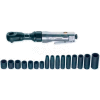 Urrea Heavy Duty Ratchet Wrench Set UP886KM, 3/8" Drive, 150 RPM, 50 ft-lb, 17 Pieces