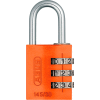 ABUS Anodized Aluminum Resettable 3-Dial Combination Lock 145/30 C - Orange - Pkg Qty 6