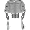 1" 316 Stainless Steel Type B Coupler with Threaded NPT Male End