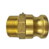3/4" Brass Type F Adapter with Threaded NPT Male End
