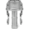 4" 316 Stainless Steel Type C Coupler with Hose Shank