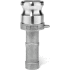 2" 316 Stainless Steel Type E Adapter with Hose Shank