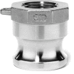 4" 316 Stainless Steel Type A Adapter with Threaded NPT Female End