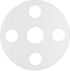 Full Face Compressible PTFE Flange Gasket for 5" Pipe-1/8"T - Class 300