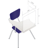 Plastic Dividers With Round Edge For Desks with Arms 2 Sided, Mountable, Clear, PD-CRD-4 - Pkg Qty 6