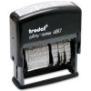 U.S. Stamp & Sign Trodat&#174; Self-inking Message/Date Stamp, 12 Phrases, 3/8&quot; x 2&quot;, Black