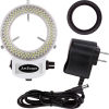 AmScope LED-144W-ZK White Adjustable 144-LED Ring Light Illuminator For Stereo Microscope