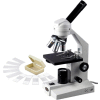 AmScope M200-MS10 40X-400X Student Compound Microscope with 10 pcs. Slide Kit