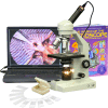 AmScope M500C-PB10-WM-E 40X-2500X Advanced Compound Microscope with Digital Camera, Slide Kit & Book