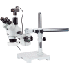 AmScope SM-3T-54S-5M 7X-45X Trinocular LED Boom Stand Stereo Zoom Microscope with 5MP Camera