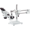 AmScope SM-4B 7X-45X Binocular Stereo Zoom Microscope on Double Arm Boom Stand
