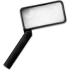 Sparco™ Hand-Held Magnifier, 2X Magnification with 4X Inset, 2" x 4" Lens, Acrylic