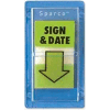 Sparco™ "Sign and Date" Flags, 1" x 1-3/4", Green, 100 Flags/Pack