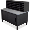 Marvel® 20 Slot Mailroom Organizer with Cabinet, 52"H x 48"W, Black