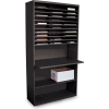 Marvel® 30 Compartment Mail Sorter with Adjustable Work Surface, 80"H x 42"W, Black